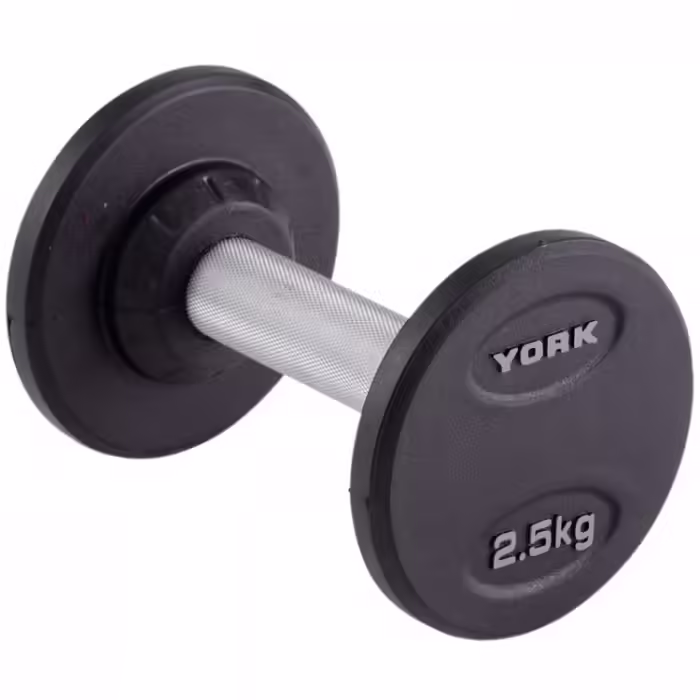Gantera 2.5 kg YORK Pro-Style Rubber Dumbbell