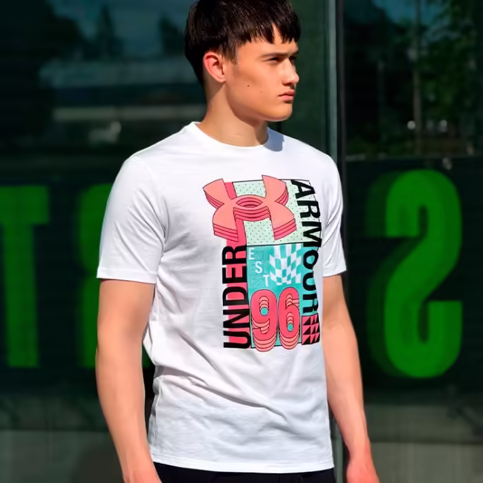 Футболка Under Armour Logo Collage Белый L - 6