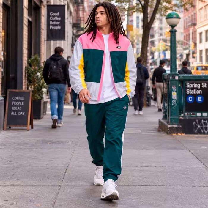 Hanorac Under Armour Icon Woven Full Zip Verde L - 7