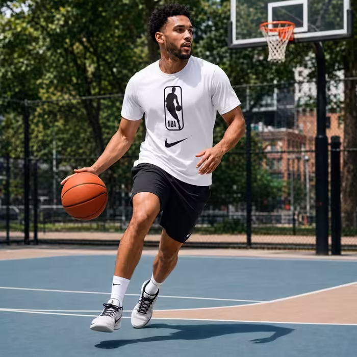 Maiou Nike NBA M NK DRY TEE TEAM 31 SS Alb M - 7