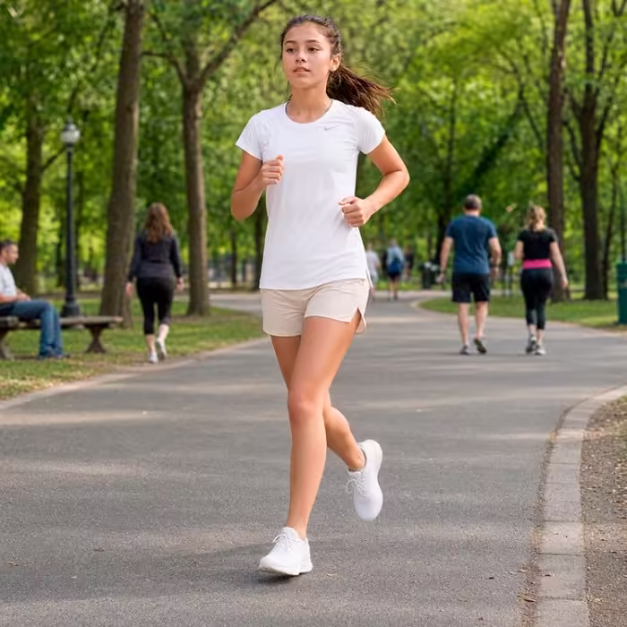 Tricou Nike W NK DF RACE TOP SS Alb L - 8