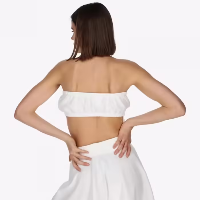 Bra sportive Nike W NSW AIR PIQUE TOP BANDEAU Alb XS - 11