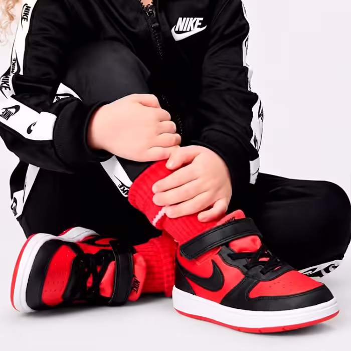 Incaltaminte Sport Nike COURT BOROUGH LOW RECRAFT (TD) Negru-rosu 23 - 9