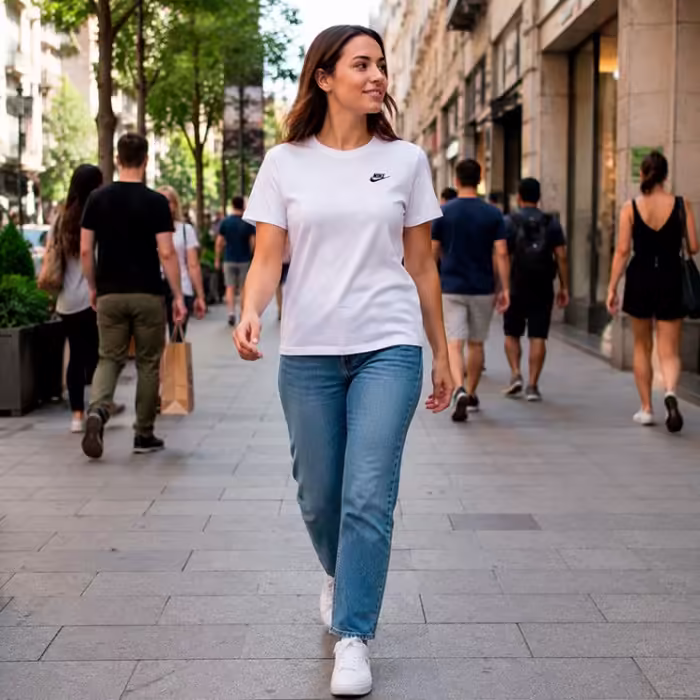 Tricou Nike WMNS NSW TEE CLUB Alb XS - 8