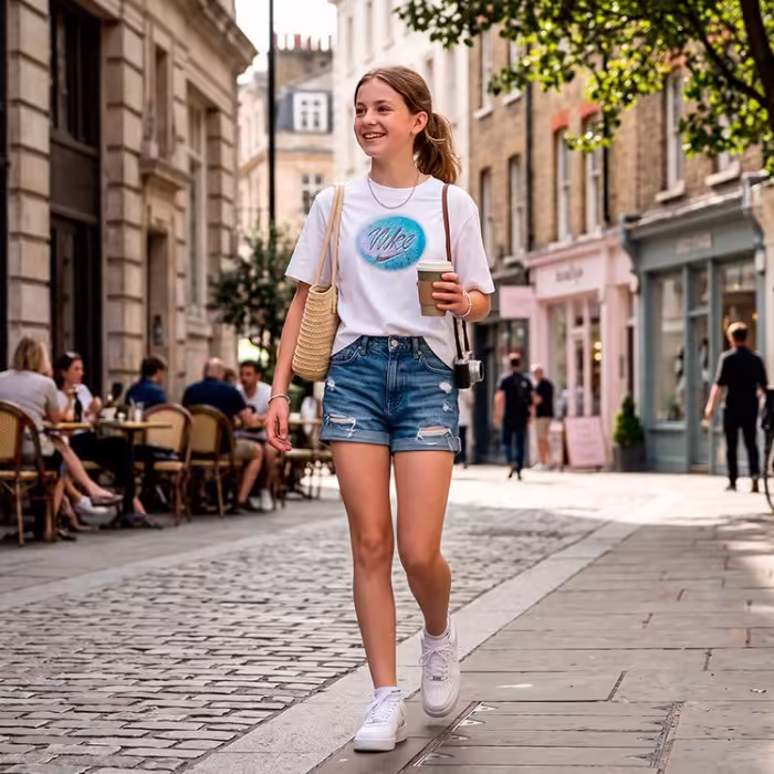 Футболка Nike G NSW TEE BOXY CARNIVAL Белый L - 7