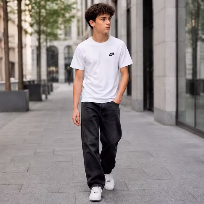Tricou Nike K NSW TEE EMB FUTURA LBR Alb L - 7