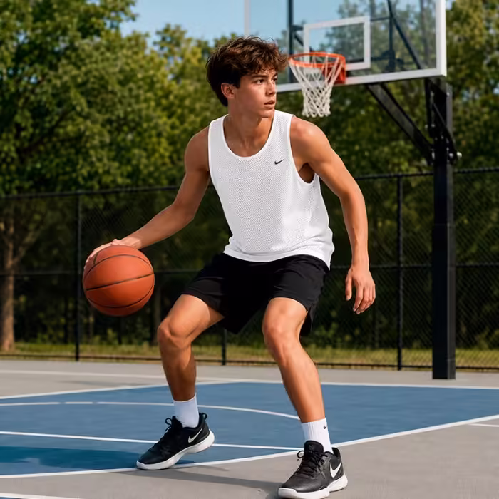 Майка Nike K NK DF REVERSIBLE JSY TANK Белый S - 7