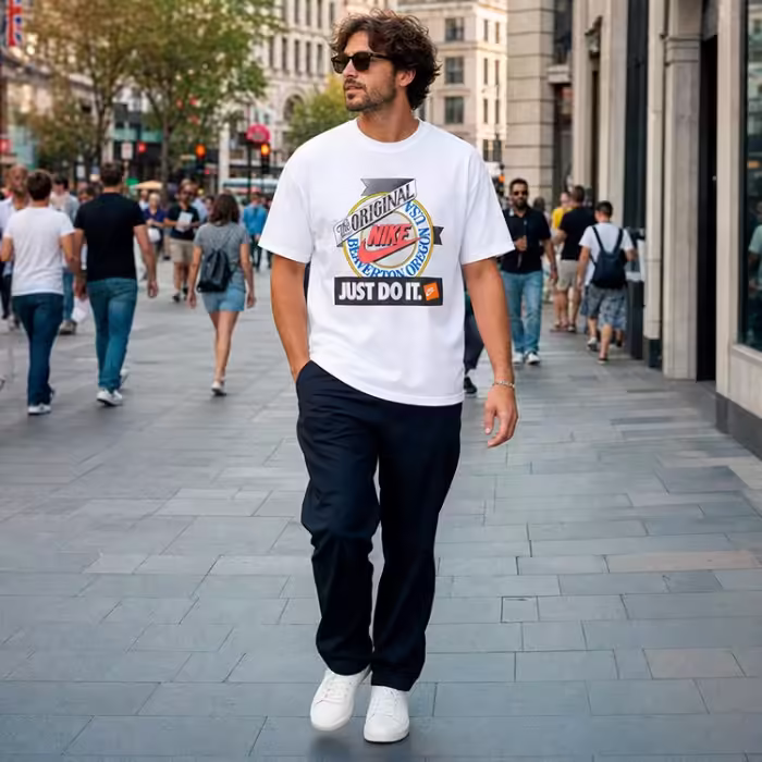 Tricou Nike U NSW TEE M90 TEST PRINT Alb S - 7