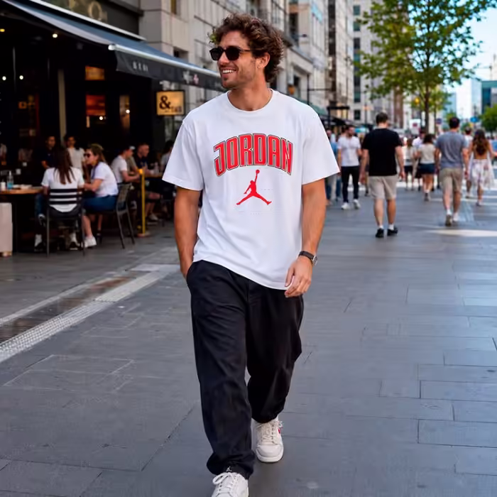 Tricou Nike M J CITY 88 SS CREW Alb XS - 7