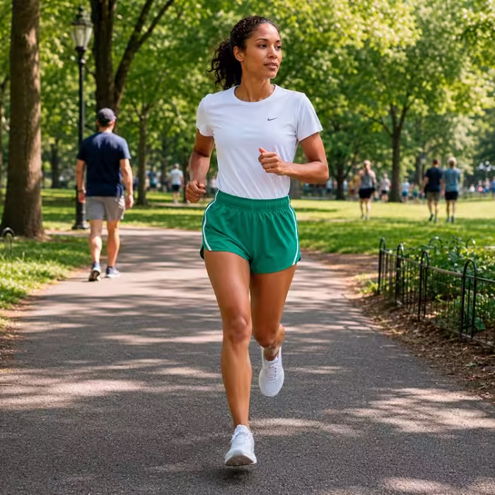 Футболка Nike W NK TEMPO DF SS TOP Белый XS - 8
