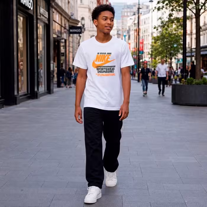 Tricou Nike K NSW TEE BRANDMARK FUTURA Alb XL - 6