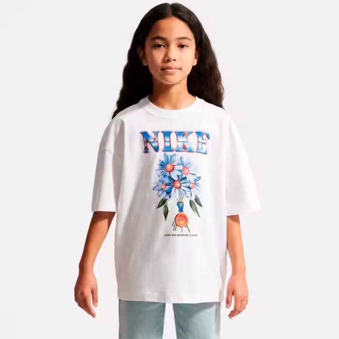 Tricou Nike SPORTSWEAR FLOWERS Alb M