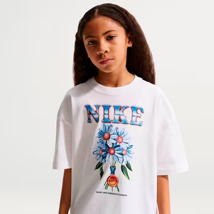 Tricou Nike SPORTSWEAR FLOWERS Alb M - 5