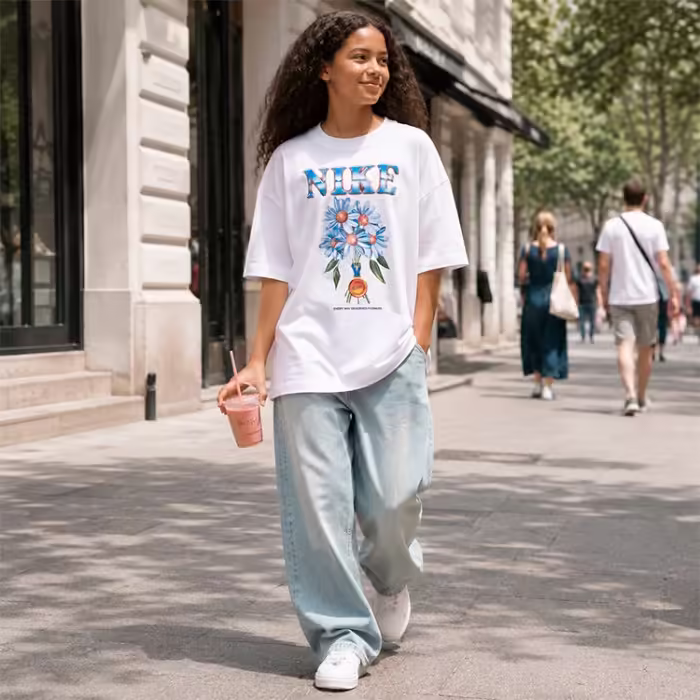Tricou Nike SPORTSWEAR FLOWERS Alb M - 8