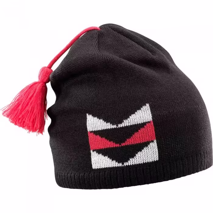 Шапка Salomon ESCAPE BEANIE Черный/Серый/Светло-розовый - 2