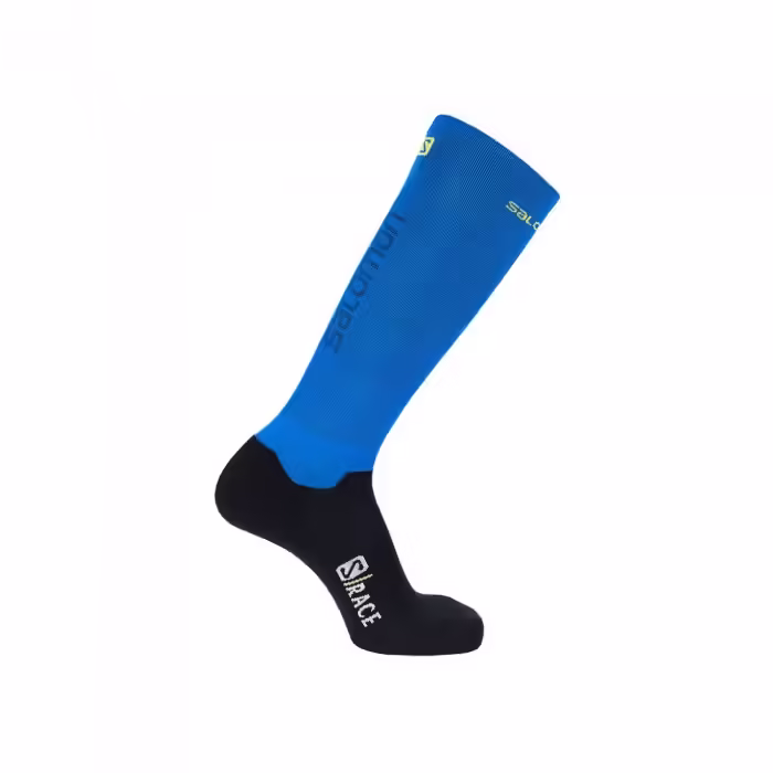 Sosete Salomon S/RACE COMPRESSION TRANSCEND BLUE/SULPHUR SPRING - 2