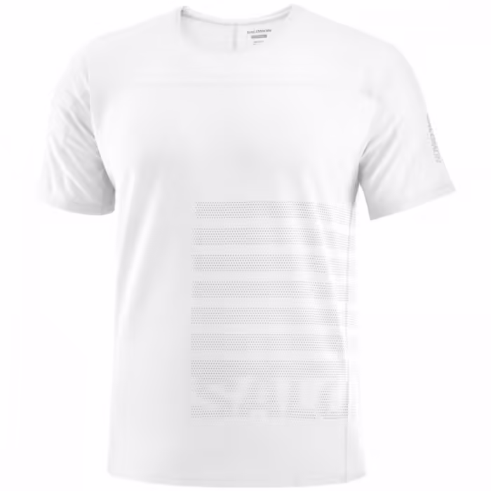 Tricou Salomon SENSE AERO SS TEE GFX M Alb S - 6