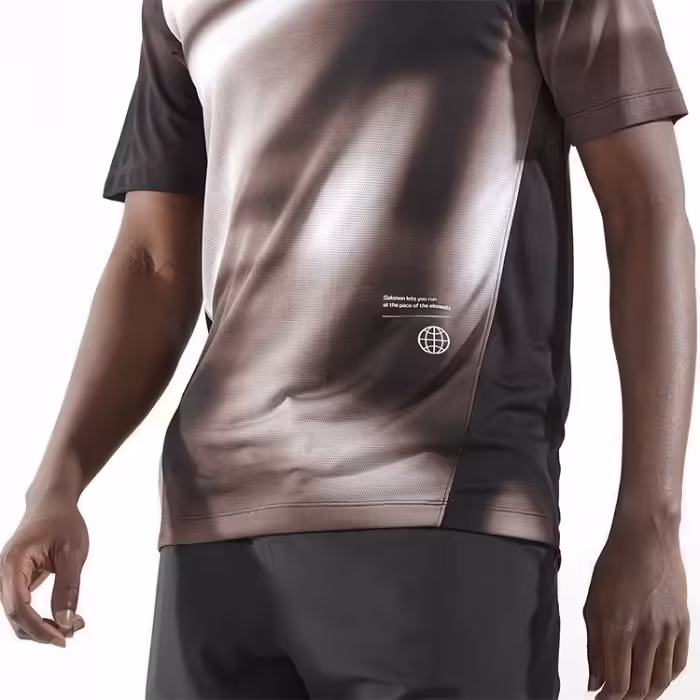 Tricou Salomon SHKout CORE SS TEE GFX M Maro L - 4