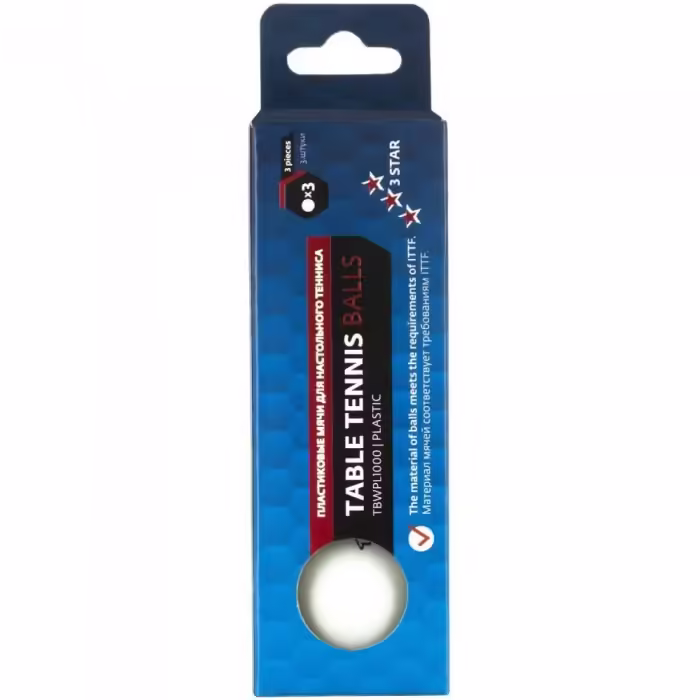 Набор мячей для настольного тенниса 3шт Torneo Tennis balls