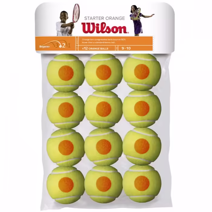 Набор мячей для тенниса 12 шт Wilson STARTER ORANGE TBALL 12 PACK