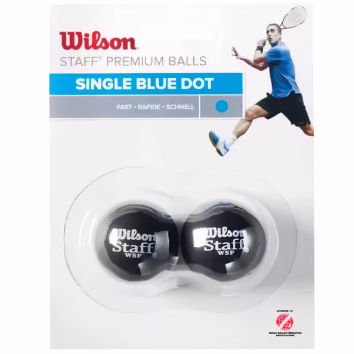 Set mingi p/u squash 2 buc Wilson Blue Dot