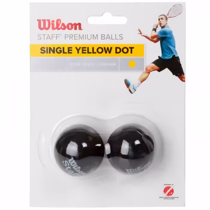 Set mingi p/u squash 2 buc Wilson Yellow Dot