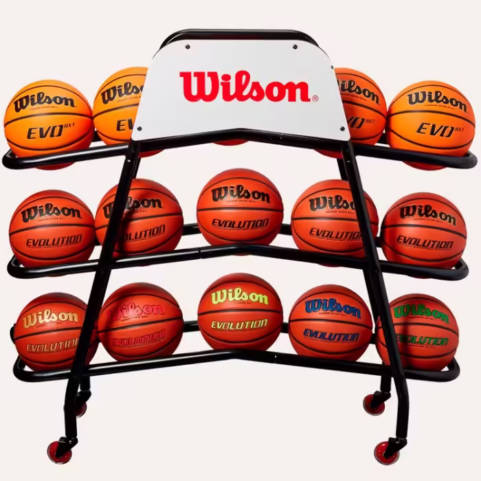 Raft pentru mingi Wilson DELUXE BSKT CART