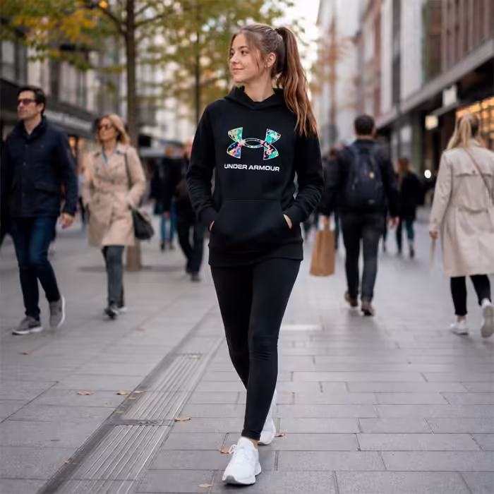 Толстовка Under Armour Rival Logo Hoodie Черный L - 7