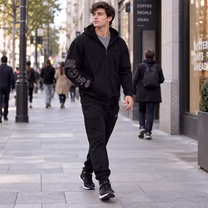 Толстовка Under Armour Rival Lightweight Graphic Full Zip Черный L - 7
