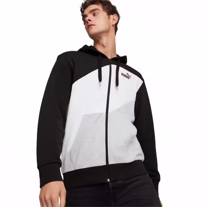 Толстовка Puma POWER Colorblock Full-Zip Hoodie TR