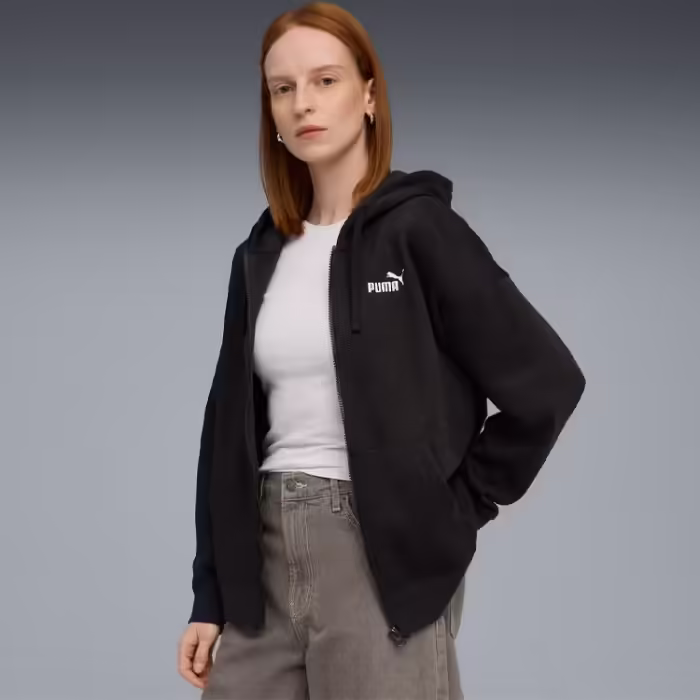 Hanorac Puma ESS Small Logo Comfort Full-Zip Hoodie Women