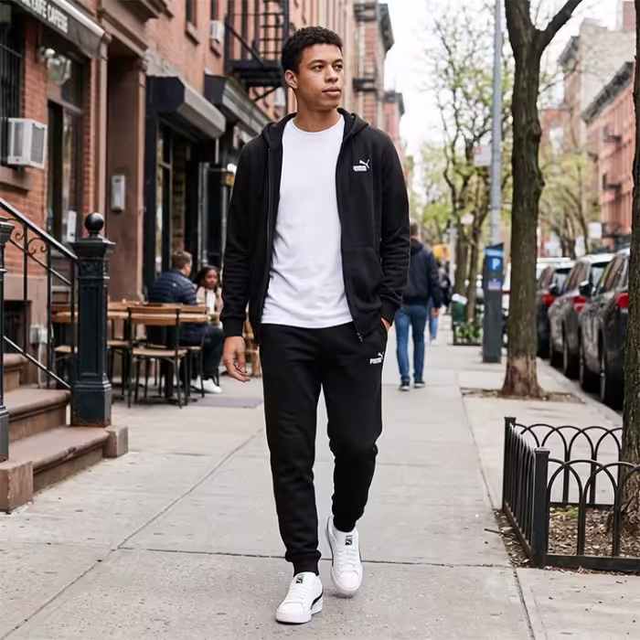 Hanorac Puma Essentials Logo Full-Zip Hoodie - 7