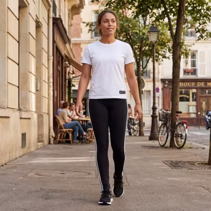 Брюки Adidas W FI 3S Skin Pt Черный M - 7