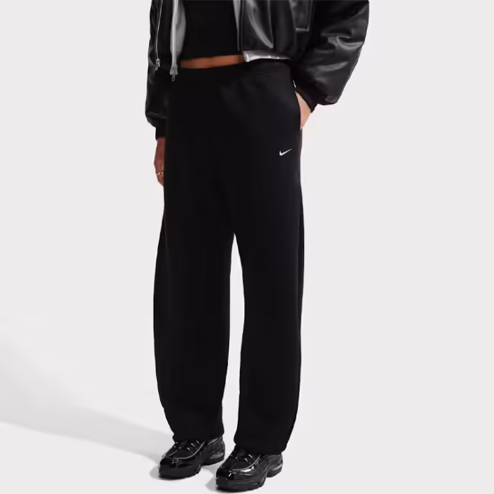 Pantaloni Nike Studio Fleece Loose Pleated Snap
