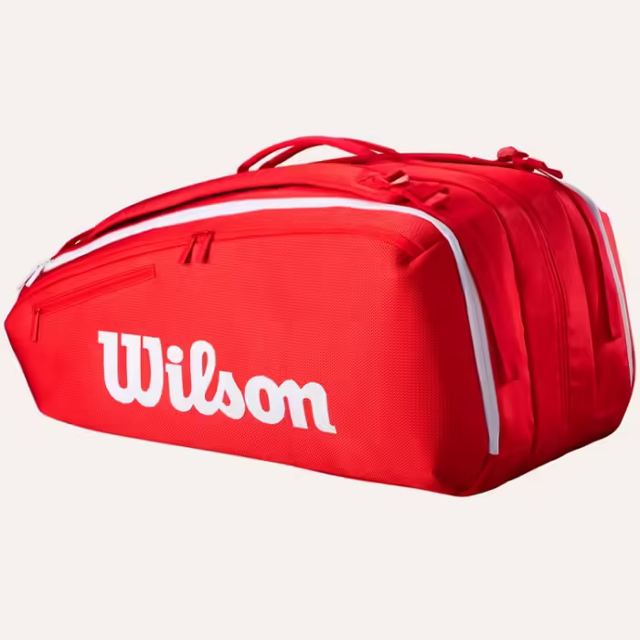 Сумка теннисная Wilson SUPER TOUR WILSON RED 15PK 2025 - 2