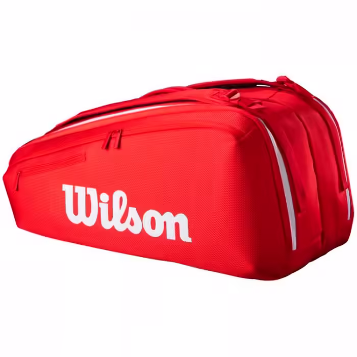 Сумка теннисная Wilson SUPER TOUR WILSON RED 9PK 2025 - 2
