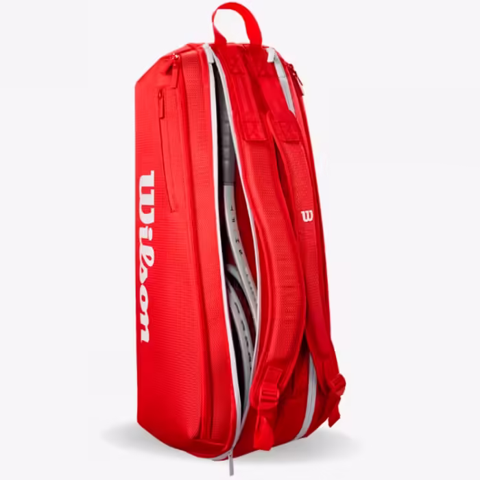 Сумка теннисная Wilson SUPER TOUR WILSON RED 6PK 2025 - 3