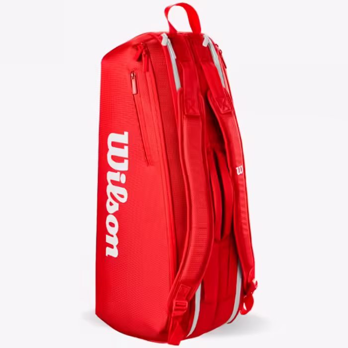 Сумка теннисная Wilson SUPER TOUR WILSON RED 6PK 2025 - 4