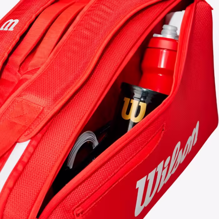 Сумка теннисная Wilson SUPER TOUR WILSON RED 6PK 2025 - 5