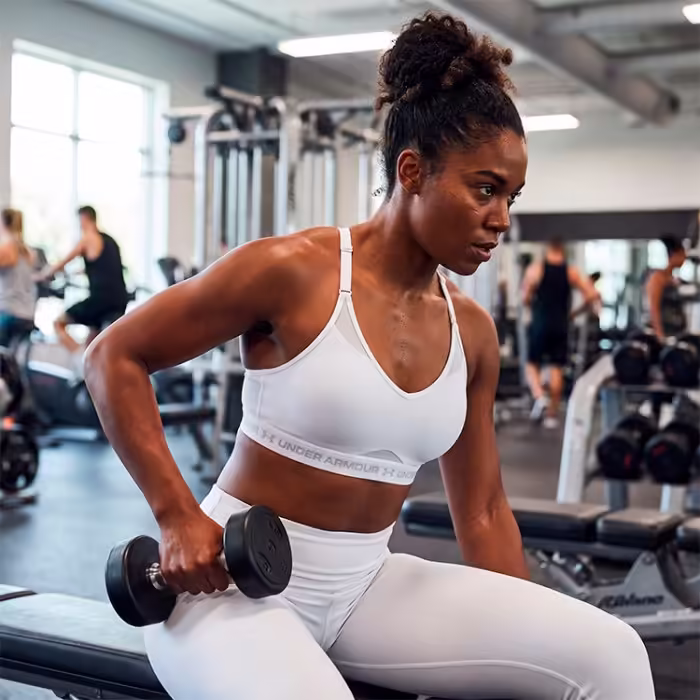 Bra sportive Under Armour Crossback Low Alb L - 6