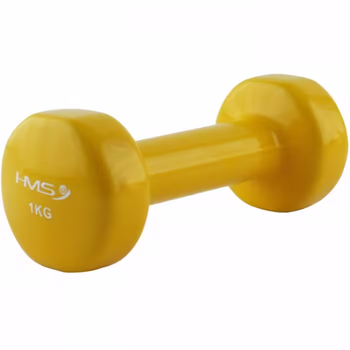 Гантель 1 кг HMS Vinyl Dipped Dumbbells (Fitbell) Желтый 1 kg - 2