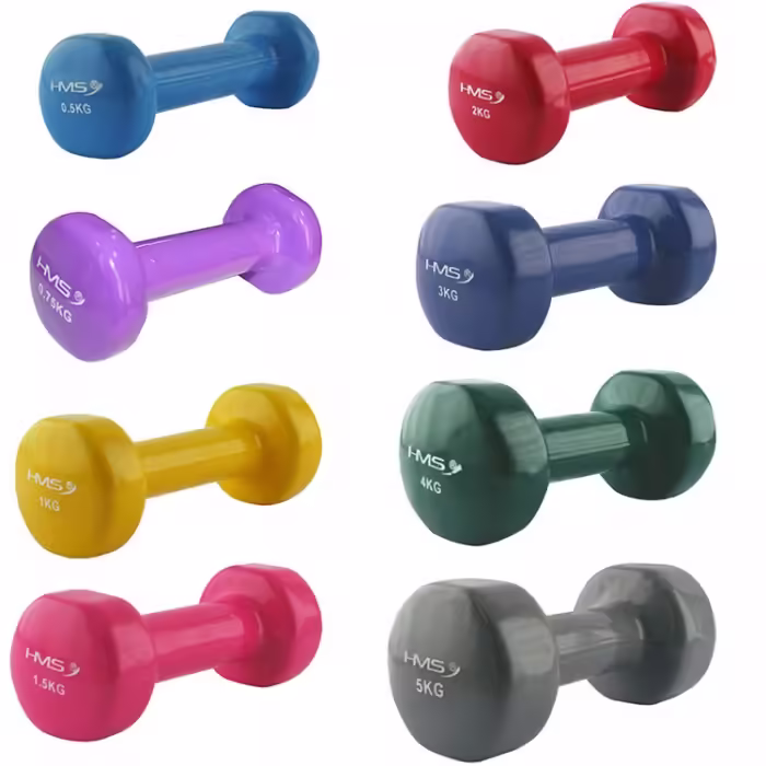 Гантель 1 кг HMS Vinyl Dipped Dumbbells (Fitbell) Желтый 1 kg - 4