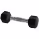 Гантель 2 кг YORK Premium PVC Hex Dumbbell Черный/Хром 2 kg