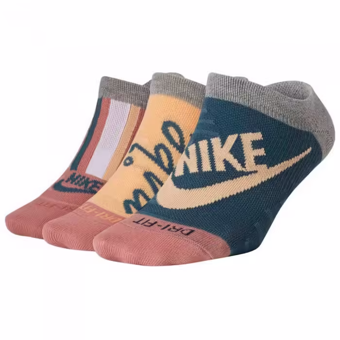 Носки Nike W EVRY MAX LTWT NS - 3PR HERIT Разноцветный M