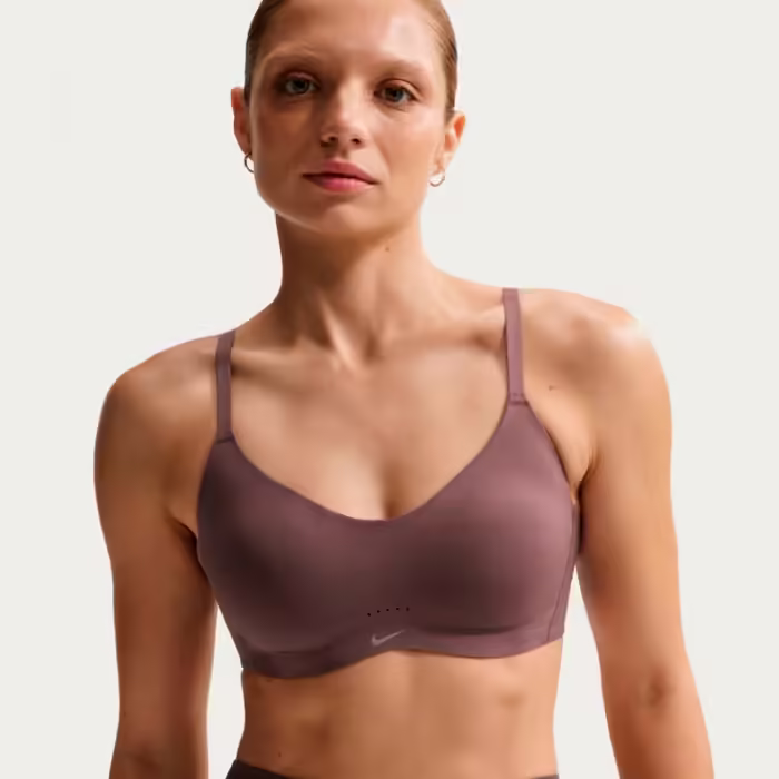 Спортивное бра Nike Alate Minimalist Коричневый