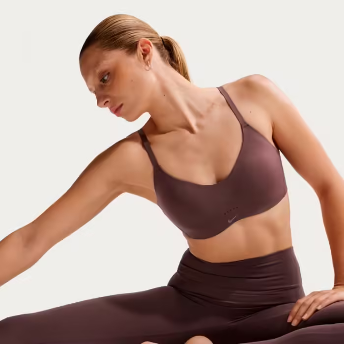 Спортивное бра Nike Alate Minimalist Коричневый - 5