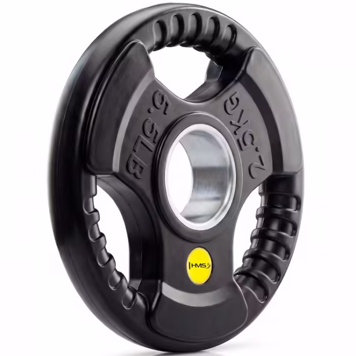 Disc 2.5 kg HMS Solid Rubber Bumper Plate Negru 2.5 kg - 2