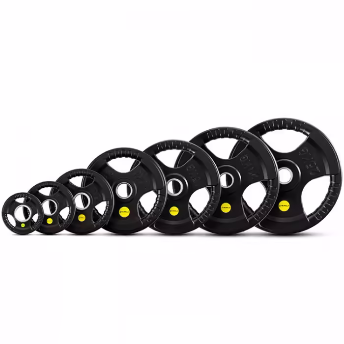 Disc 2.5 kg HMS Solid Rubber Bumper Plate Negru 2.5 kg - 4