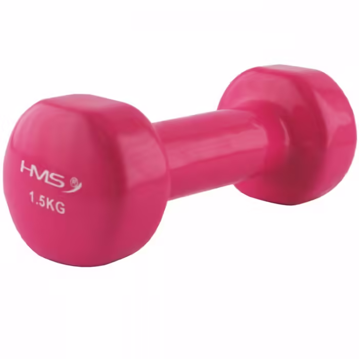 Гантель 1.5 кг HMS Vinyl Dipped Dumbbells (Fitbell) Розовый 1.5 кг - 2