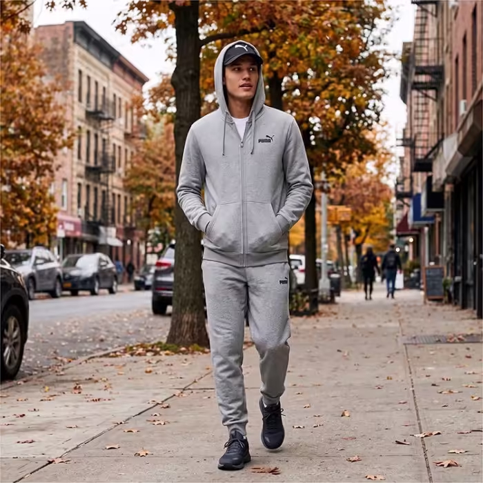 Hanorac Puma Essentials Logo Full-Zip Hoodie - 7